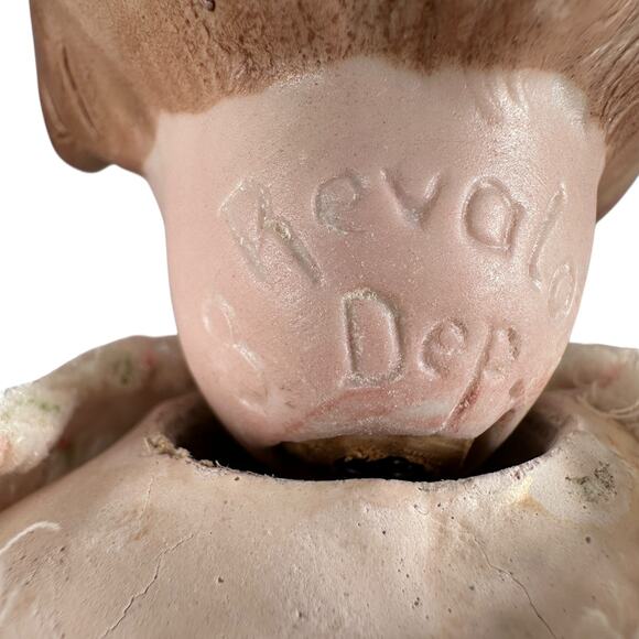 Antique Vintage Revalo DEP Bisque Socket Head Girl Character Doll Size 3 Bow - Picture 10 of 11